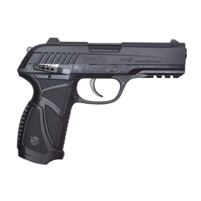 Gamo PT-85 Blowback CO2 177 Pellet Pistol 16rd Black Frame Textured Black Polymer Grip Gamo PT-85 Blowback CO2 177 Pellet Pistol 16rd Black Frame Textured Black Polymer Grip
