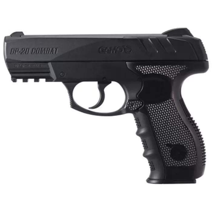 GP-20 Combat Air Pistol .177 Caliber Smooth Bore Barrel Manual Safety Shoots Metal BB's 12 grs CO2 Power Black 20 Round GP-20 Combat Air Pistol .177 Caliber Smooth Bore Barrel Manual Safety Shoots Metal BB's 12 grs CO2 Power Black 20 Round