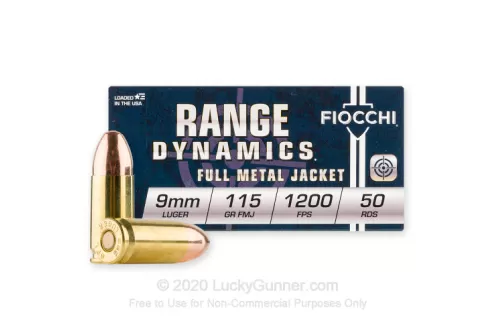 Fiocchi - 9mm - 115 Grain FMJ -  1000 Rounds
