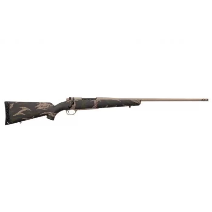 Weatherby Mark V Backcountry 6.5 Weatherby RPM Bolt Action RH Rifle, Green and Tan Sponge Pattern Accent - MBC01N65RWR6B Weatherby Mark V Backcountry 6.5 Weatherby RPM Bolt Action RH Rifle, Green and Tan Sponge Pattern Accent - MBC01N65RWR6B