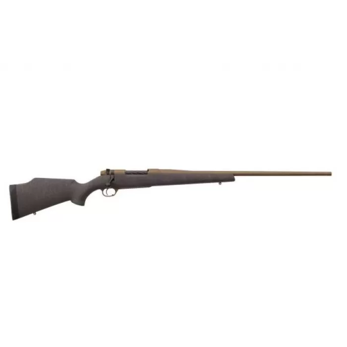 Weatherby Mark V Weathermark .6.5-300 Weatherby Mag Bolt Action Rifle, Matte Gel Coat and Burnt Bronze Spiderweb Accent - MWB01N653WR8B
