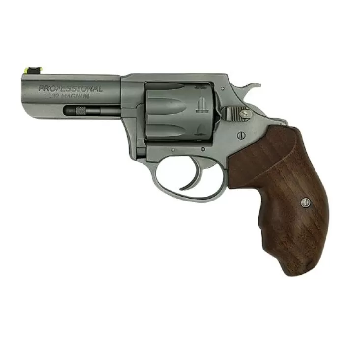 Charter Arms Professional IV 3" 7rd 32 H&R Mag Revolver, Stainless Steel w/ Wood Grip - 73230 Charter Arms Professional IV 3" 7rd 32 H&R Mag Revolver, Stainless Steel w/ Wood Grip - 73230