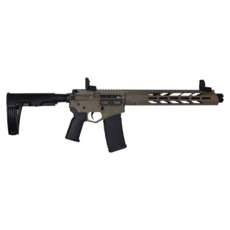 Diamondback Firearms DB15 10" 5.56 AR Pistol w/ MBUS Sight, FDE - DB15PDS10FDE