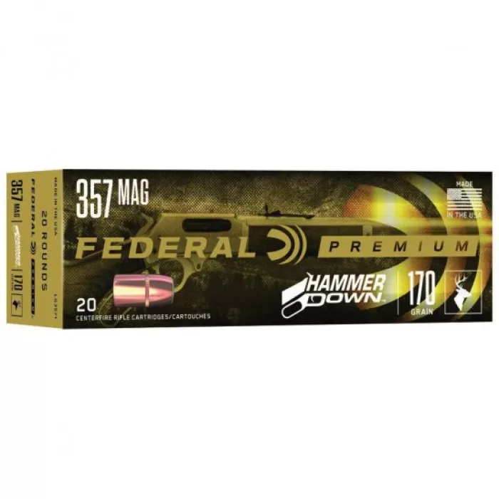 Federal HammerDown 170 gr BHP .357 Mag Ammo, 20/pack - LG3571 Federal HammerDown 170 gr BHP .357 Mag Ammo, 20/pack - LG3571