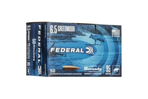 Federal Varmint & Predator 95 gr Hornady V-Max 6.5 Crd Ammo, 50/pack - V65CRDVM95B
