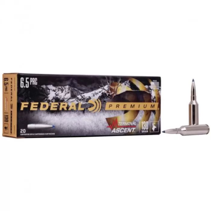 Federal 130 gr Terminal Ascent 6.5 PRC Ammo, 20/pack - P65PRCTA1