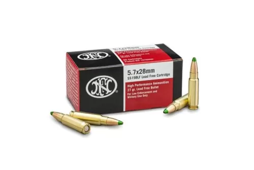 FN America FN SS198LF 5.7X28 27 Grain LF JHP Pistol Ammo, FNH10700021