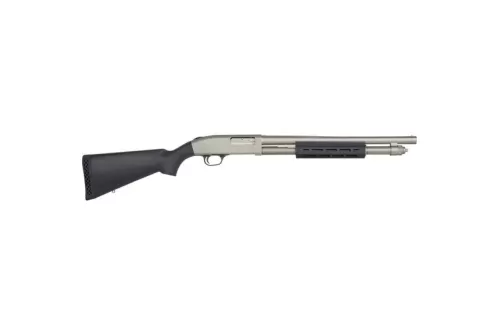 Mossberg 50767 590A1 Tactical 12 Gauge 3" 6+1 18.50" Cylinder Bore Barrel Silver Marinecote Rec Black Synthetic Stock Right Hand Includes M-LOK Handguard