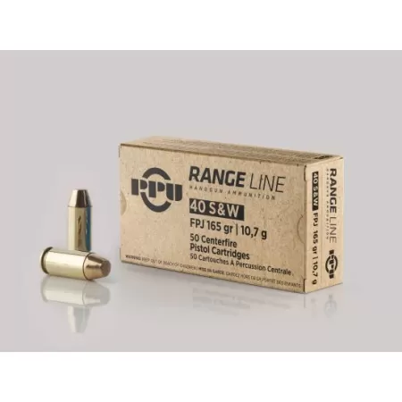 Prvi Partizan Range Line 165 gr FMJ .40 S&W Ammo, 50/box - PPR40