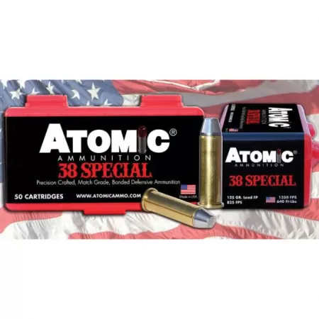 Atomic Ammunition Cowboy Action 125 gr LRNFP .38 Spl Ammo, 50/box - 451
