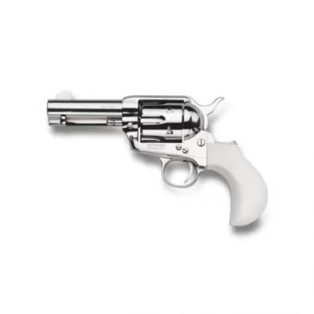 Taylors & Company 1873 Nickel Flattop Ivory Birdshead .357 Mag Revolver, Nickel Plated - OG1418