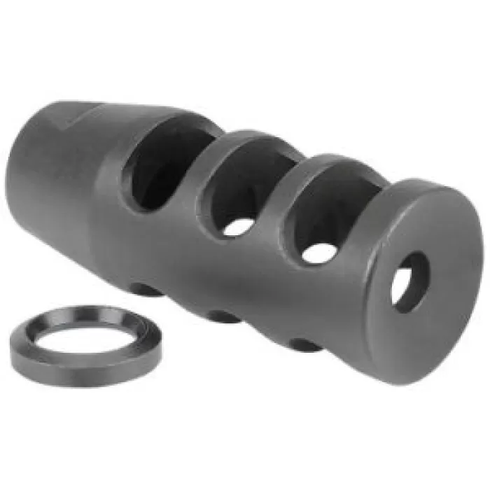 AR-15 MUZZLE BRAKE 5.56 BLACK 1/2-28 THREADS AR-15 MUZZLE BRAKE 5.56 BLACK 1/2-28 THREADS