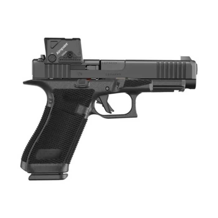 Glock P61750B03DC8A3 G17 Gen6 w/Aimpoint Full Size 9mm Luger 17+1 4.49" Black GMB Barrel, Black nDLC Steel Serrated w/Optic Slide, Black Polymer Frame w/Accessory Rail, Interchangeable Backstrap Grip