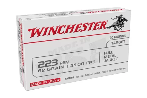 Winchester Ammo W223FMJ62 USA Target 223 Rem 62 gr Full Metal Jacket (FMJ) 20 Bx - Dirty Bird Industries