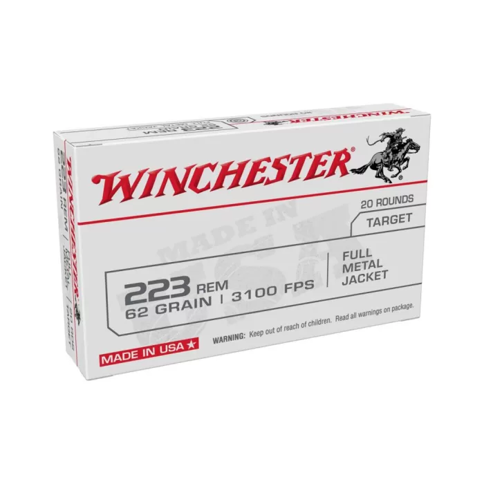 Winchester Ammo W223FMJ62 USA Target 223 Rem 62 gr Full Metal Jacket (FMJ) 20 Bx - Dirty Bird Industries
