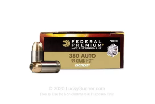 Federal Premium HST .380 ACP 99 Grain JHP