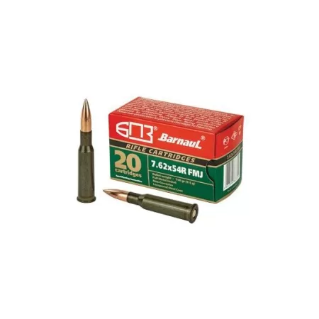 Barnaul Sport/Hunting Steel 7.62 X 54R 148-Grian 20-Rounds FMJ
