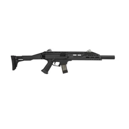 CZ Scorpion EVO 3 S1 Carbine, 9mm, 16.2" Threaded Barrel, 1/2x28 Thread Pitch, Folding Stock, Adjustable Sights, Removable Faux Suppressor, 10 Rounds