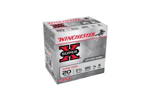 Winchester 20ga 2.75" 7/8oz #7.5 Super-X Shotshell Ammunition, 25 Rounds - XU207