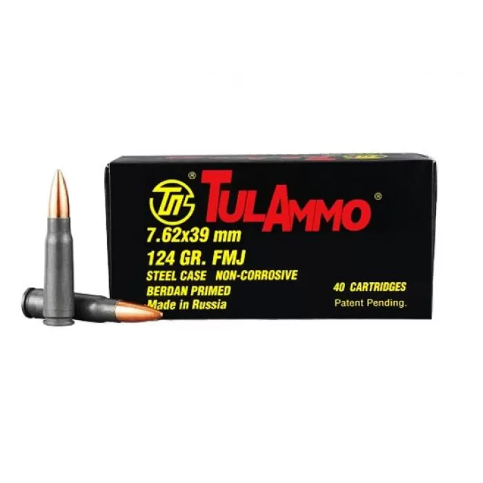 Tula 7.62x39 124gr Fmj 40/1000 Tula 7.62x39 124gr Fmj 40/1000