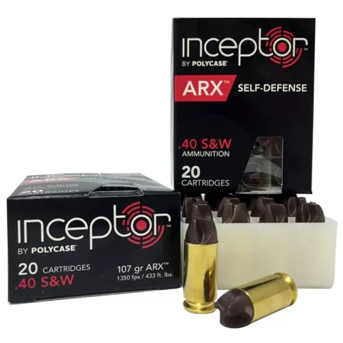 POLYCASE AMMO INCEPTOR .40SW - Brass Casing POLYCASE AMMO INCEPTOR .40SW - Brass Casing