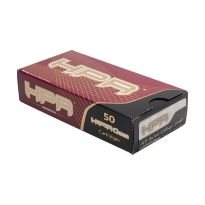 HPR Ammunition 45 (ACP) Jacketed Hollow Point 50Box - Brass Casing HPR Ammunition 45 (ACP) Jacketed Hollow Point 50Box - Brass Casing