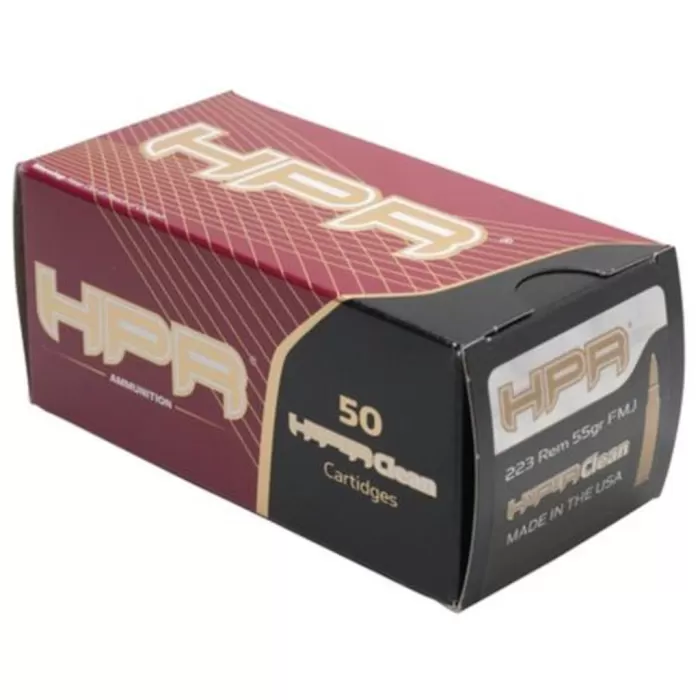 HPR AMMO 223 55GR FMJ 50RD - Brass Casing HPR AMMO 223 55GR FMJ 50RD - Brass Casing