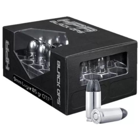 HPR Ammunition Handgun 9mm Jacketed Hollow Point 1 - Brass Casing