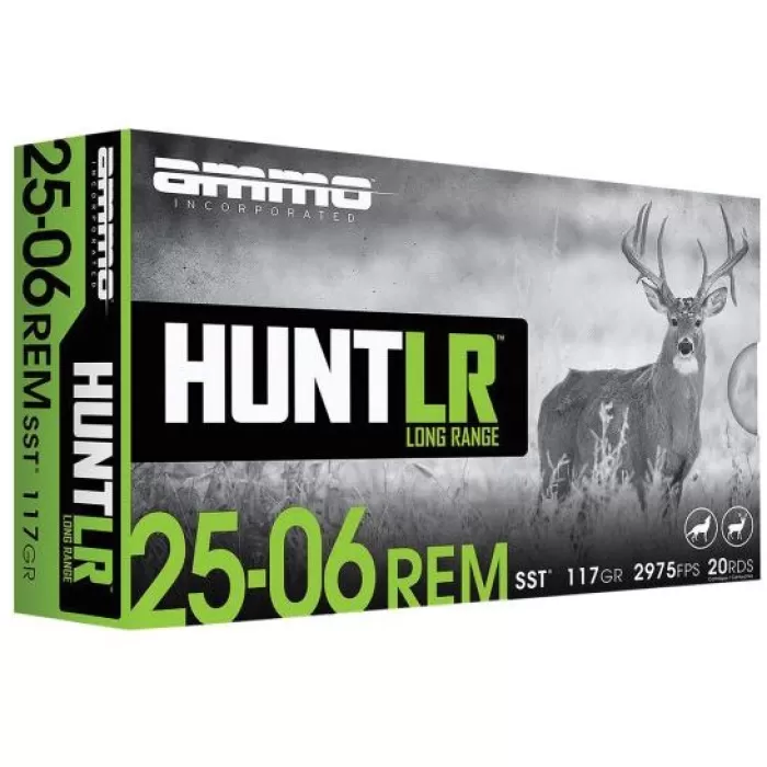 Ammo Inc Hunt Long Range .25-06 Remington 117 gr SST 20rds Rifle Ammo for Superior Shock Tip - 2506R117SSTA20 Ammo Inc Hunt Long Range .25-06 Remington 117 gr SST 20rds Rifle Ammo for Superior Shock Tip - 2506R117SSTA20