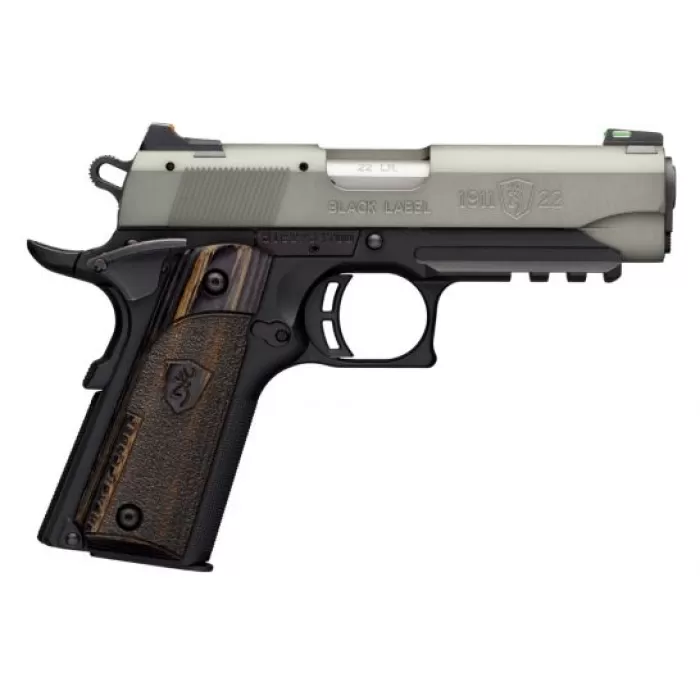 Browning 1911-22 Black Label .22Lr 3.62" FS W/Rail Gray/B.Matte 051850490 Browning 1911-22 Black Label .22Lr 3.62" FS W/Rail Gray/B.Matte 051850490