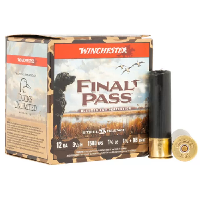 Winchester Ammo FP12LBB15 Final Pass  12Gauge 3.50" 1 1/2oz BB/1.5Shot 25 Per Box/10 Case