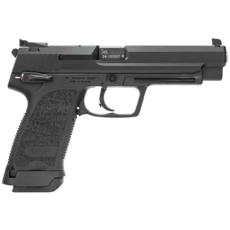 Heckler & Koch 81000363 Usp Expert V1 9Mm Luger Caliber With 4.25" Barrel, 18+1 Capacity, Overall Black Finish, Serrated Trigger Guard Frame, Serrated Steel Slide & Polymer Grip Includes 2 Mags M709080F-A5