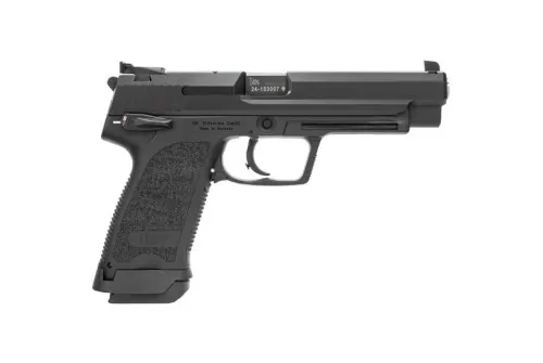 Heckler & Koch 81000363 Usp Expert V1 9Mm Luger Caliber With 4.25" Barrel, 18+1 Capacity, Overall Black Finish, Serrated Trigger Guard Frame, Serrated Steel Slide & Polymer Grip Includes 2 Mags M709080F-A5