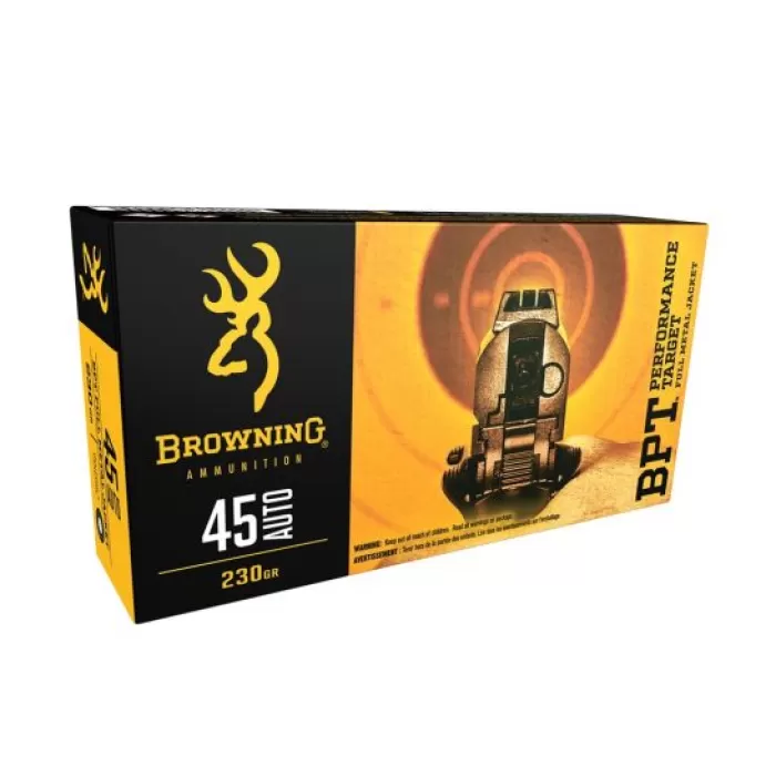 Browning 45 Auto/ACP 230gr BPT Performance Target Ammunition 50rds - B191800451 Browning 45 Auto/ACP 230gr BPT Performance Target Ammunition 50rds - B191800451