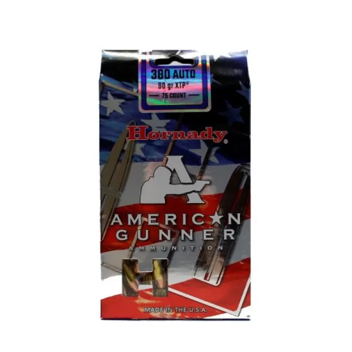 Hornady 380 Auto/ACP 90gr XTP American Gunner Bulk Ammunition, 75 Round Box - 90107 Hornady 380 Auto/ACP 90gr XTP American Gunner Bulk Ammunition, 75 Round Box - 90107