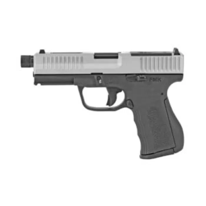 FMK FMKG49TBB G3 Full Size Frame 9mm Luger 14+1 4.50" Polished Threaded Barrel, Black Carbon Steel Optic Ready/Serrated Slide, Burnt Bronze Polymer Frame w/Accessory Rail, Textured Grip