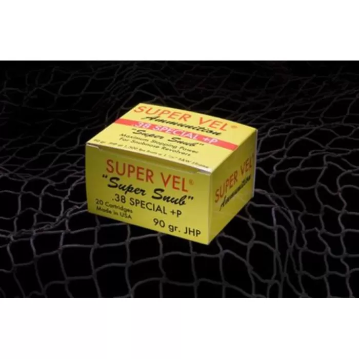 Super Vel Ammunition 38 Special 90 grain Jacketed Hollow Point Brass Cased Pistol Ammo, 20 Rounds, 389020 Super Vel Ammunition 38 Special 90 grain Jacketed Hollow Point Brass Cased Pistol Ammo, 20 Rounds, 389020