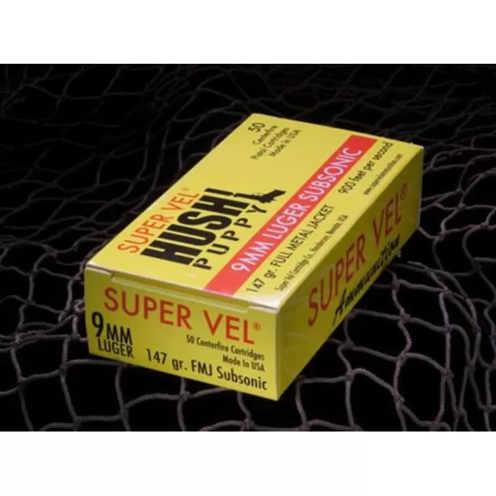 Super Vel Ammunition 9mm Luger 147 grain Full Metal Jacket Brass Cased Pistol Ammo, 50 Rounds, 914750HN