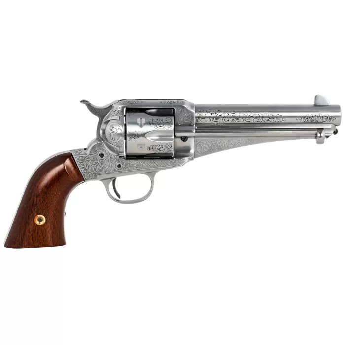 Taylors and Co 1875 Army Outlaw Walnut .45 Colt 5.5" Barrel 6-Rounds with Blade Front and Notched Rear Sights Taylors and Co 1875 Army Outlaw Walnut .45 Colt 5.5" Barrel 6-Rounds with Blade Front and Notched Rear Sights