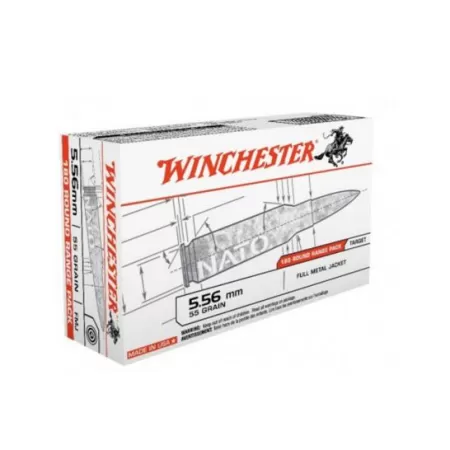 WINCHESTER USA 5.56mm NATO 55Gr Full Metal Jacket 180rd Box Bullets (USA3131W)