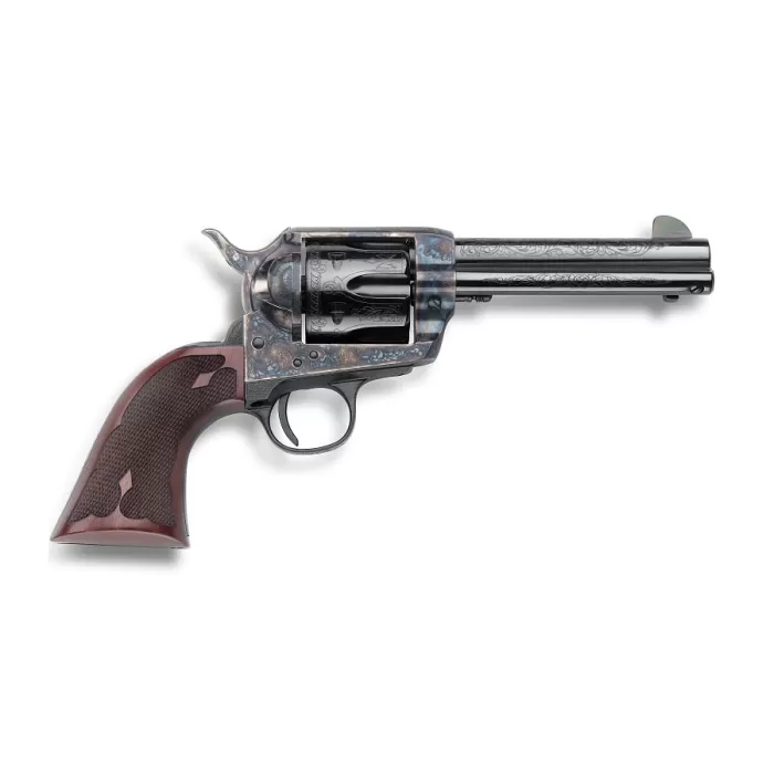 EMF DLX Grande Californian 45 Colt Single-Action Revolver with Engraved Color Case Hardened Frame