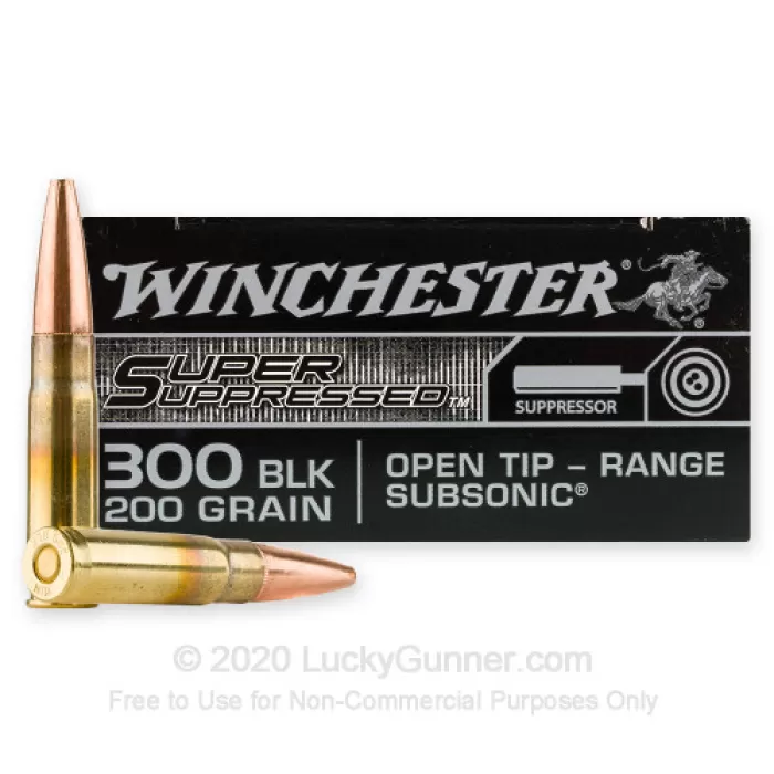 Winchester Super Suppressed .300 AAC Blackout 200 Grain OTM Rifle Ammo - 200 Round Case