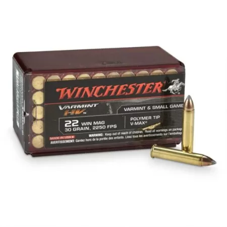 Winchester 22 WMR/Magnum 30gr VMAX Ammunition 50rds - X22M2QPT