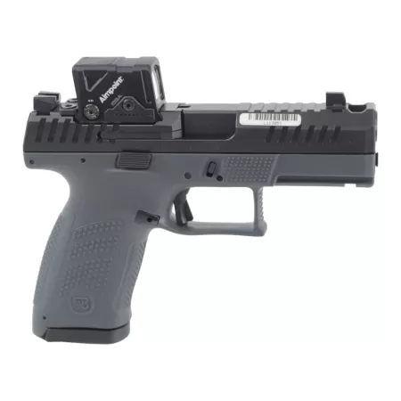 CZ-USA CZ P-10 C 9mm 15rd Ported Bbl/Nitride Slide Aimpoint COA Fixed Sights Black Polymer Frame Reversible Mag Catch Pistol w/3 Backstraps 91582