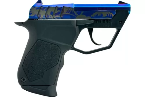 Taurus 22TUC Pistol 22 LR 3 in. Black/PVD Engraved Blue Wave 9 rd.