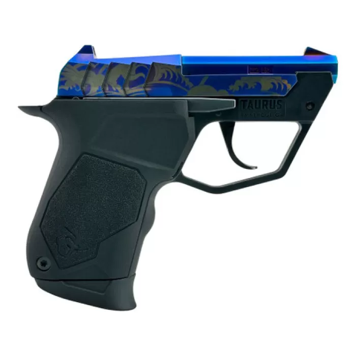 Taurus 22TUC Pistol 22 LR 3 in. Black/PVD Engraved Blue Wave 9 rd.