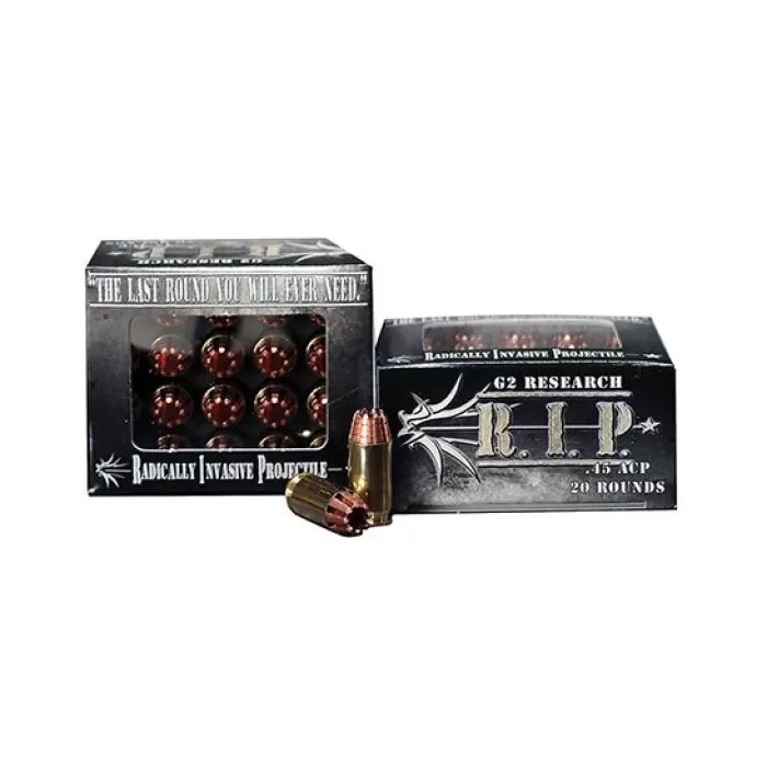 G2 Research 45 Auto/ACP RIP Ammunition 20rds - G2RRIP45ACP G2 Research 45 Auto/ACP RIP Ammunition 20rds - G2RRIP45ACP