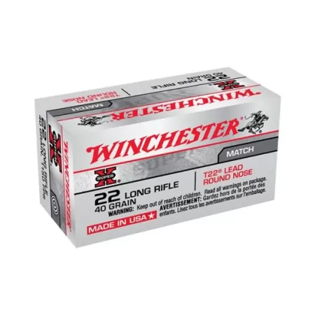 Winchester .22LR 40gr Super-X Rimfire Ammunition, 50 Rounds - XT22LR