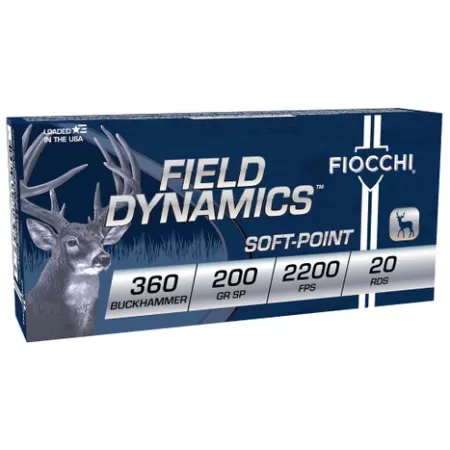 Fiocchi 360BHB Field Dynamics 360Buckhammer 200gr Soft Point 20 Per Box/10 Case