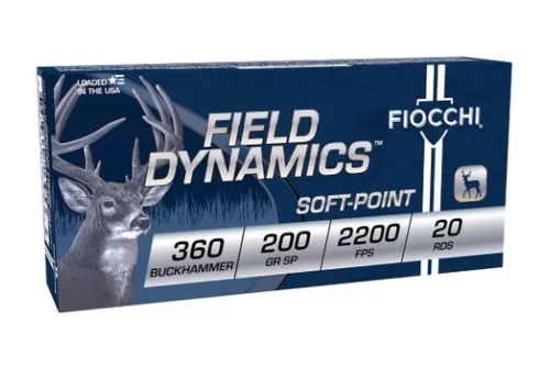 Fiocchi 360BHB Field Dynamics 360Buckhammer 200gr Soft Point 20 Per Box/10 Case